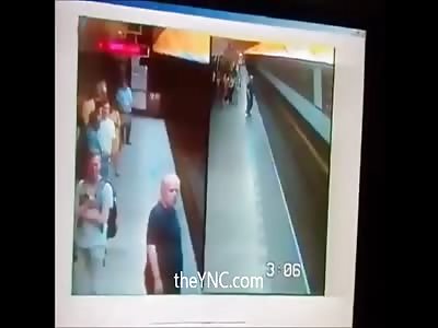Brutal Suicide by Train Caught on CCTV