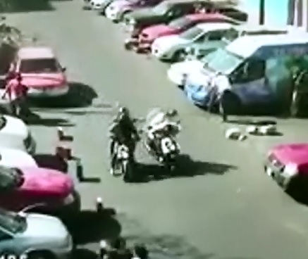 Murder caught on CCTV shows Motorcyclist being Executed by Another 