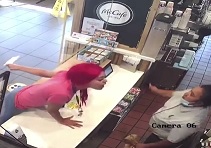 Pink Haired Chick Trashes McDonald's & Attacks Manager
