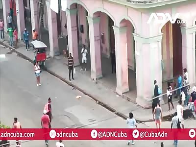 MAN BEING STABBED IN CUBA (IT SEEMS THE FIFTY YEARS)