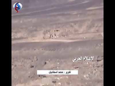 View targeting Saudi military vehicles loaded with soldiers inside their positions in the Kingdom 
