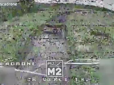 UA kamikaze drone destroys another russian tank