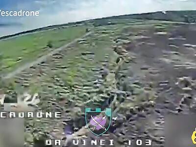 FPV drone wipes out Russian trench