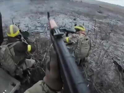 Landmine Blows Off Ukranian Soldier's Foot. 