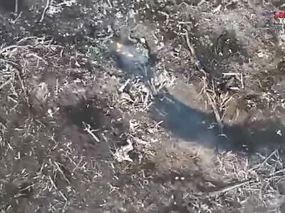 Ukrop Burns After Drone Hits 