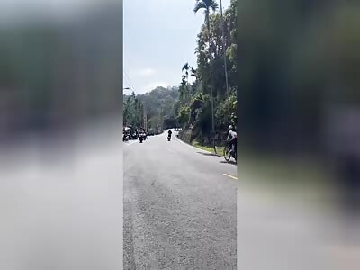 cyclist hit by motorcyclist