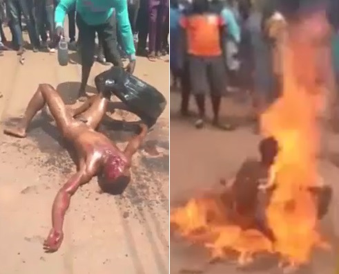 Bad Luck Burglar Burnt Alive in Nigeria