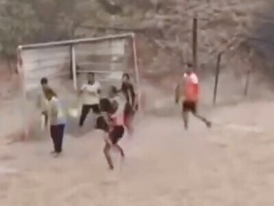 Dudes Falls from Cliff During Football Match