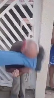 Old Man Beaten for Showing his Dick to a Woman