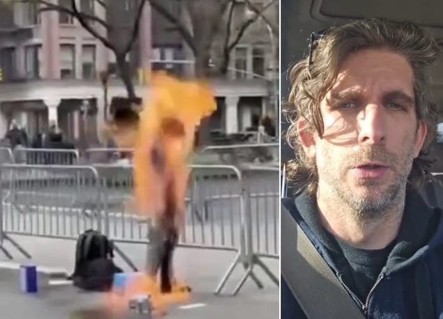 Man Sets Himself On Fire Outside Courthouse (New Angles)