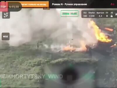 FPV Turns Russian Tank into Cremation Chamber