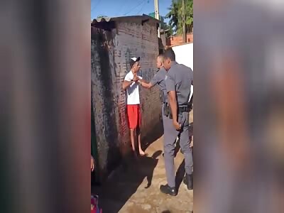 favela resident shot in the leg by police officer