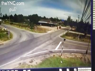 Shocking motorcycle crash