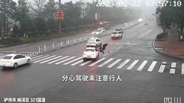 Li, in his car collided into a pedestrian in Luzhou City