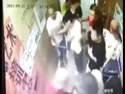 Fight inside an elevator