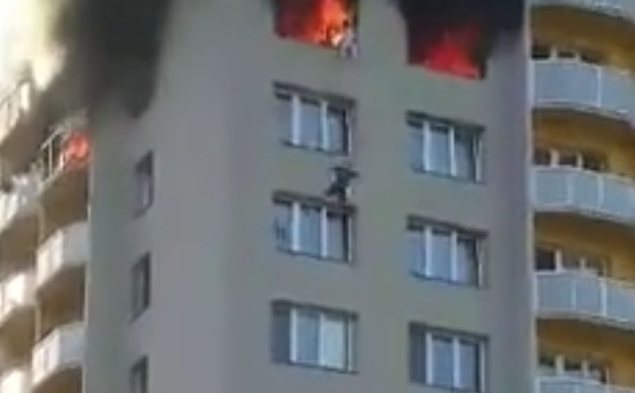 Forced to Jump from a Burning Apartment