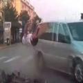 DAMN: Guy on a Bike Flies Head First into Another Car and the Dash Cam 