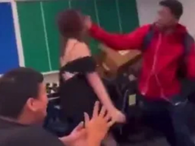 Black teen Attacks White Girl in School.