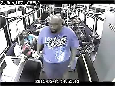 Shocking Video Shows Elderly man Brutally Stabbed From Behind by Thug Leaving Bus