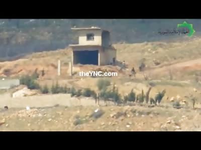 Brutal IED launches Man and he Lands in Front of the Guard Dog (Watch Slow Motion)
