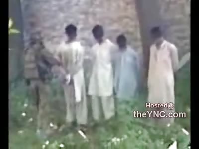 BRUTAL Execution: Pakistani Army Executes 6 Young Men....They Cry after being Shot..then are Shot Again to Finish It Off (2 Different Cameras)
