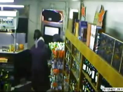 Liquor Store Clerk Nonchalantly Executed on the Way out the Door....
