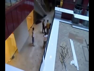 Quick Suicide Caught on Camera at Busy Shopping Mall